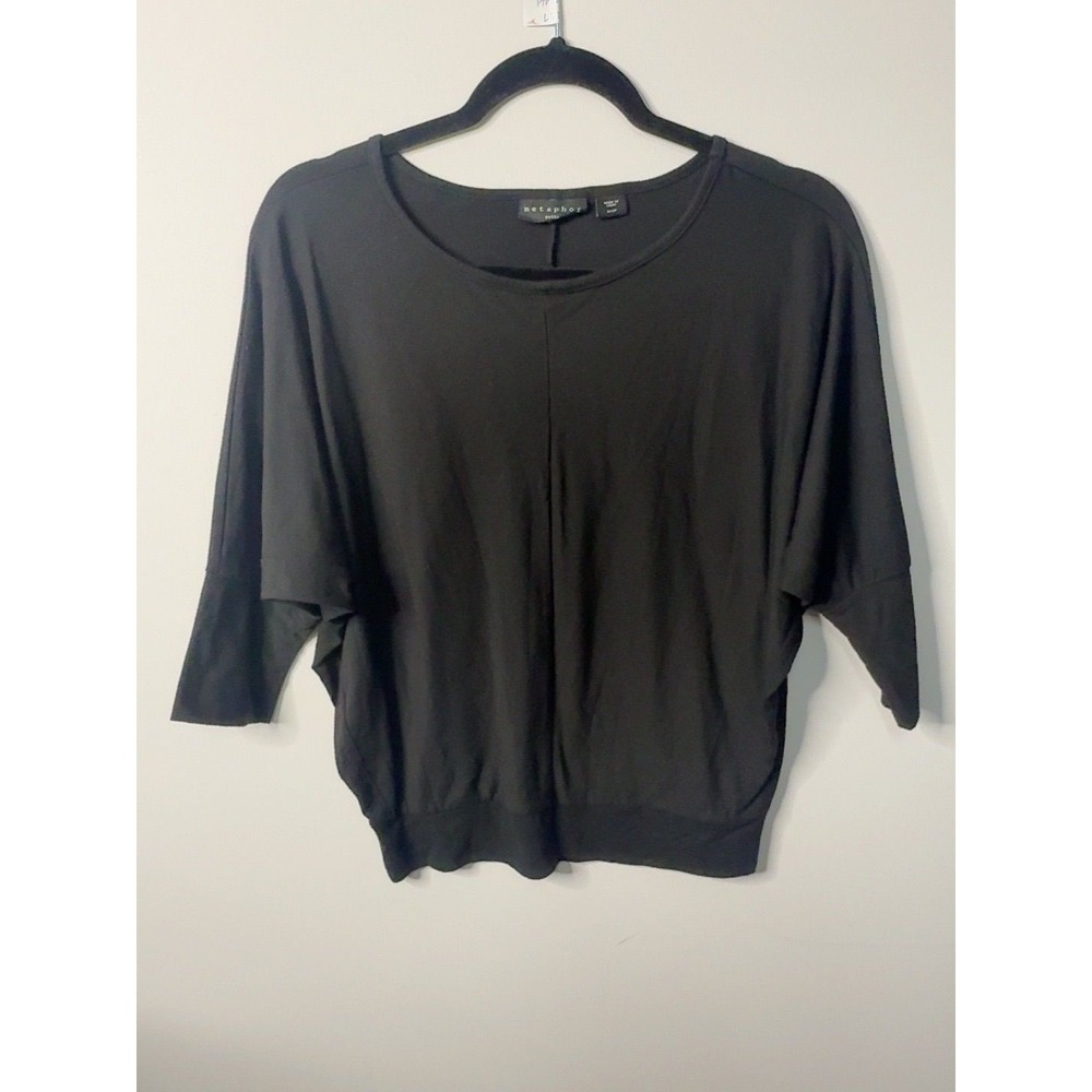 Metaphor Petite black dolman-sleeve Small Relaxed-fitn top